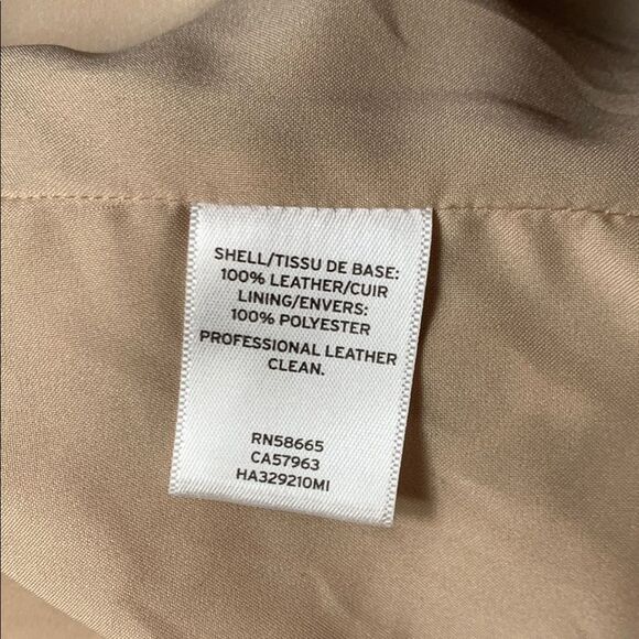 Women's Blush Pink Crop Leather Jacket by Halogen Size Medium - Picture 5 of 14